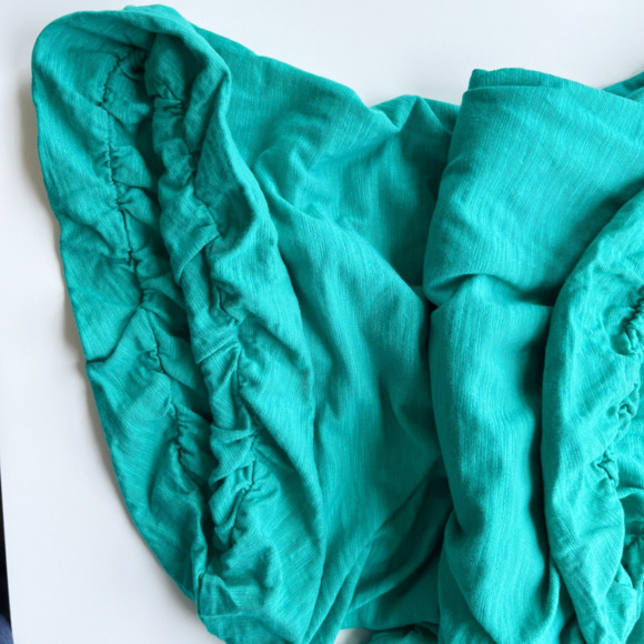 Chicos Puff Sleeve V Neck Slub Tee Teal Green Womens Plus XXL Cotton Modal - Picture 12 of 12